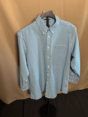 Dockers Light Blue Gingham Button-Down Shirt